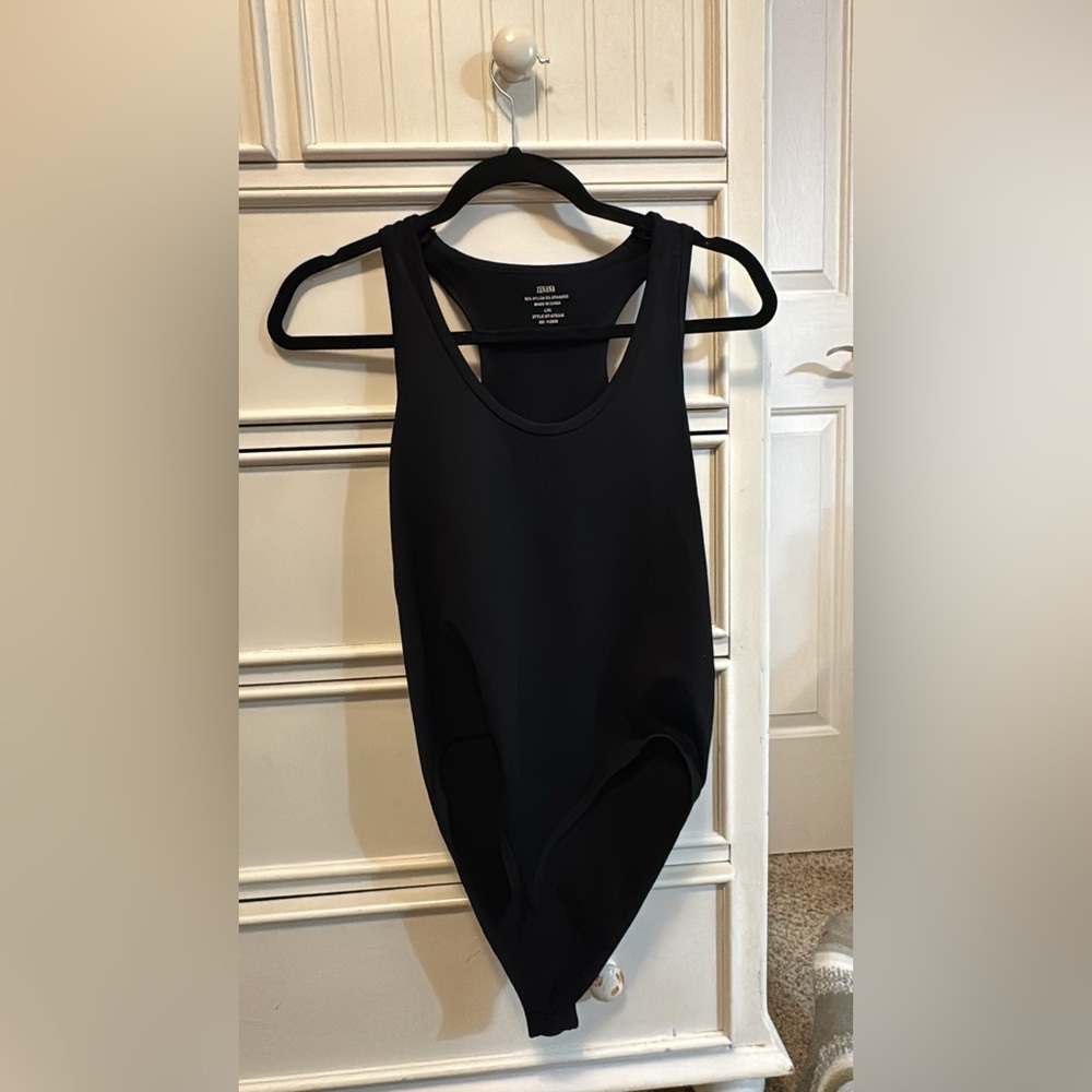 Black Sleeveless Bodysuit